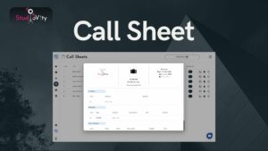 Studiovity call-sheet