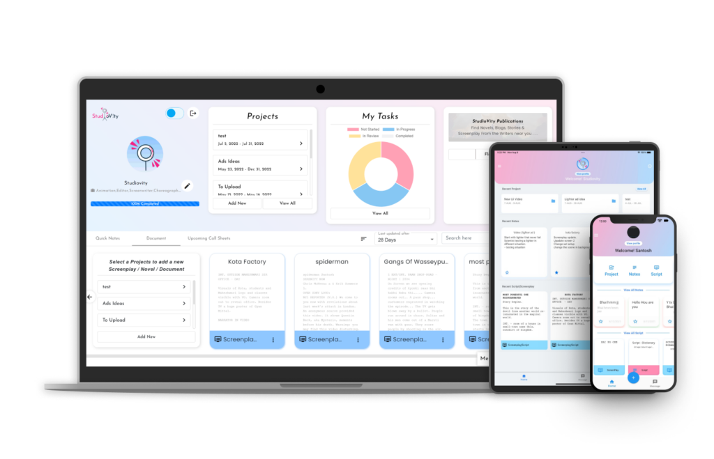 StudioVity pre-production management software