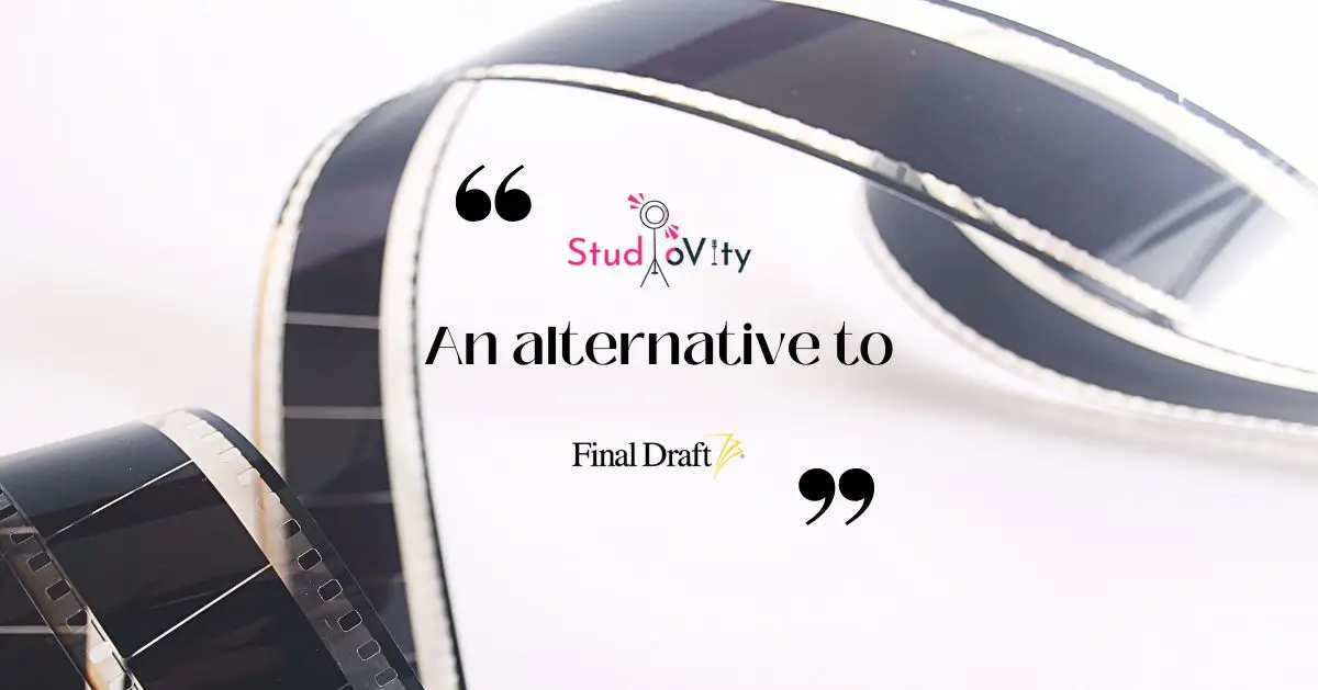 Studiovity and alternative to Finaldraft