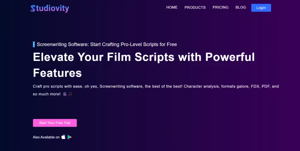 Studiovity Screenplay