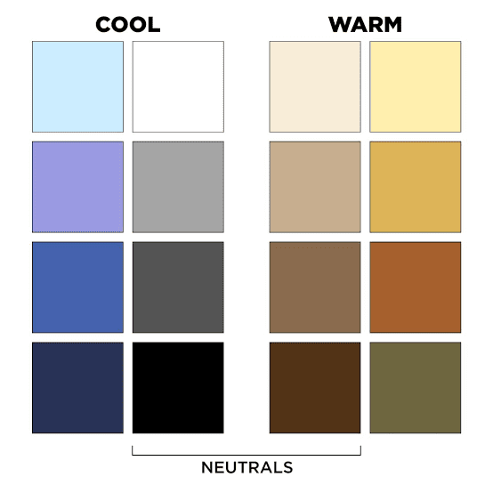 Warm and cool tones