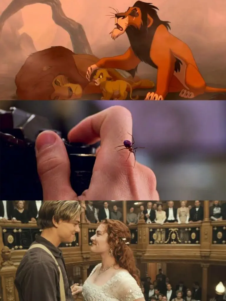 Lion king Spiderman Titanic - inciting incident