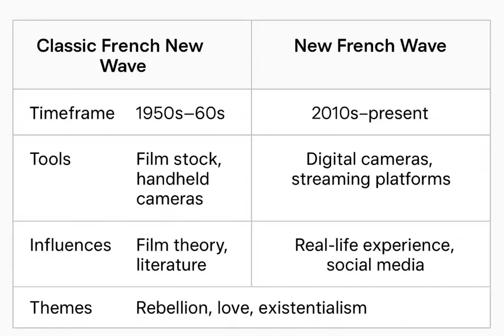 Timeline of New french wave