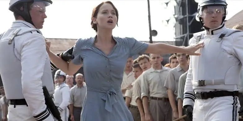 The Hunger Games, the inciting incident is when Katniss volunteers to take her sister’s place.