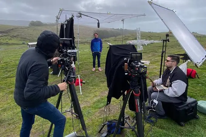 Film crew on location