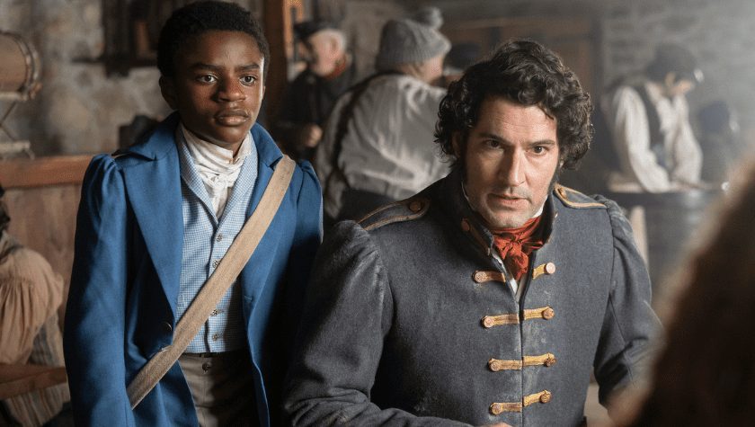 Tom Ellis and Eddie Karanja in Washington Black