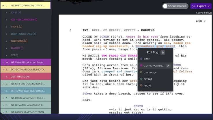 Color codes used in shooting script revisions shooting script in filmmaking