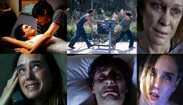 Requiem for a Dream uses rhythmic editing and eerie music to show the psychological decay of its characters, blurring dreams and hallucinations into one nightmare.