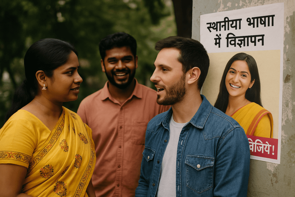 "People speaking in vernacular language during daily conversation."
