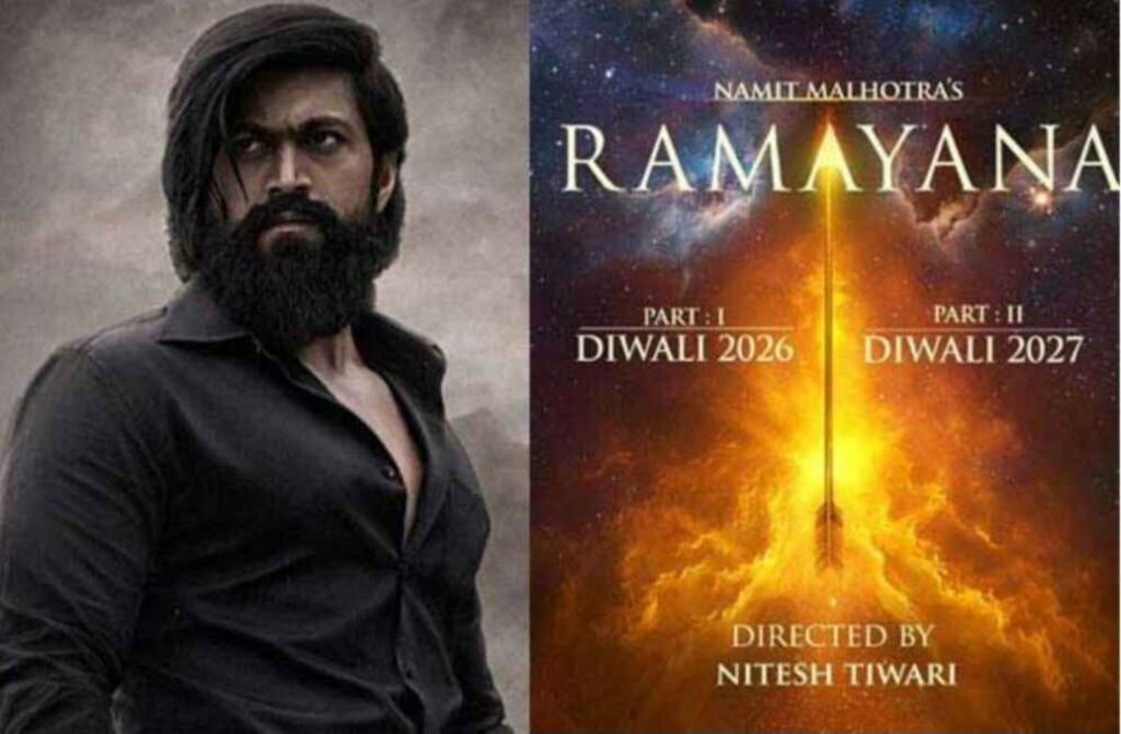 Yash as Ravana in Ramayana movie directed by Nitesh Tiwari, releasing in two parts on Diwali 2026 and Diwali 2027