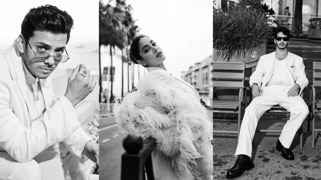 vishal jethwa, janhvi kapoor, ishaan khatter at cannes 2025