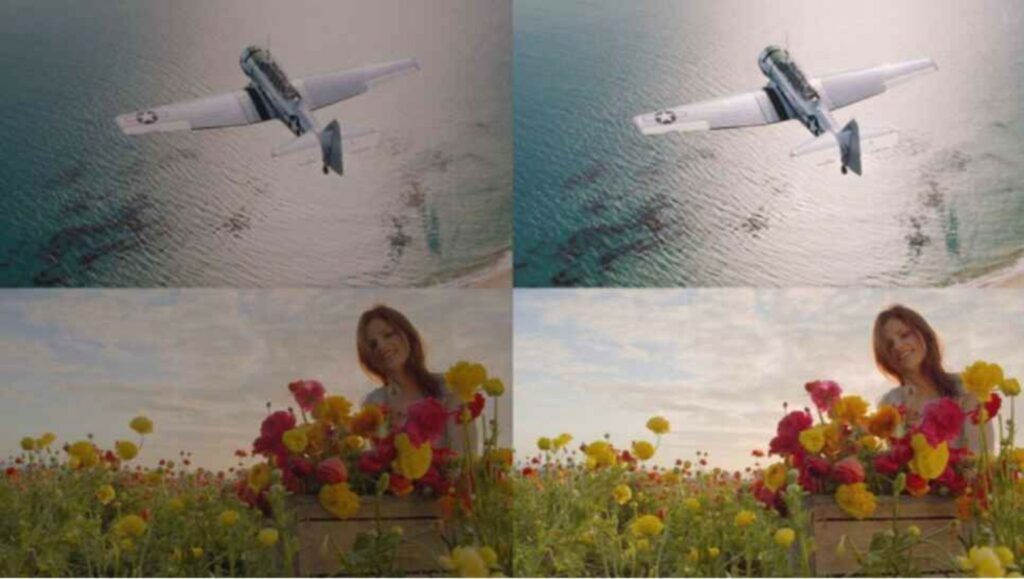 HDR vs SDR image comparison showing brightness, color, and contrast differences in filmmaking.