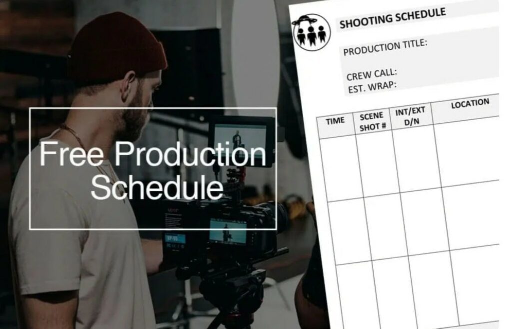 Film scheduling and shooting schedule template for filmmakers during pre production