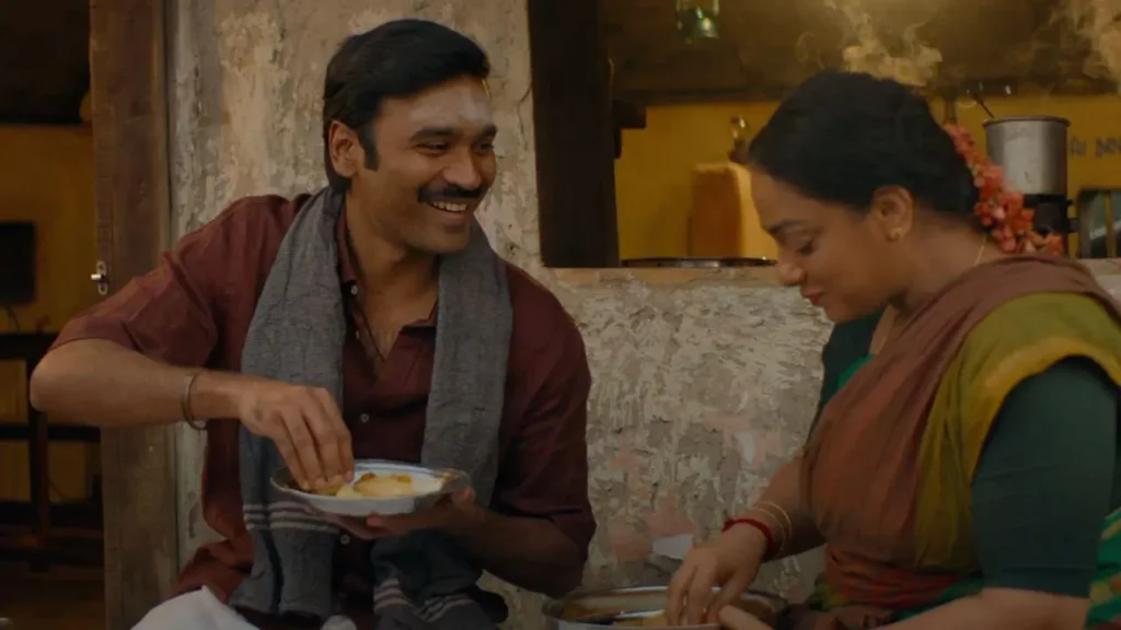 Actor Dhanush, Shalini Pandey in idli kadai movie