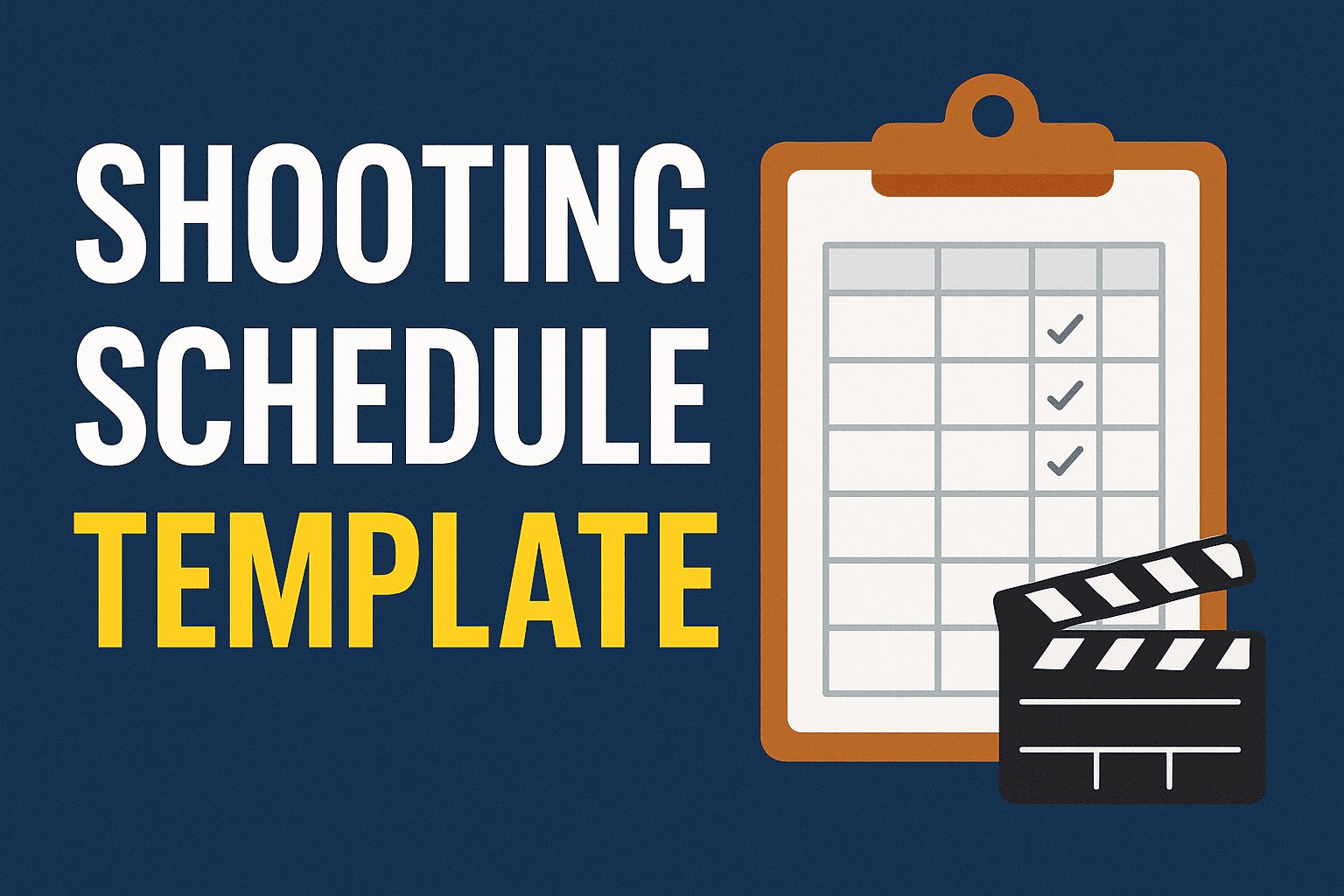 SHOOTING SCHEDULE TEMPLATE