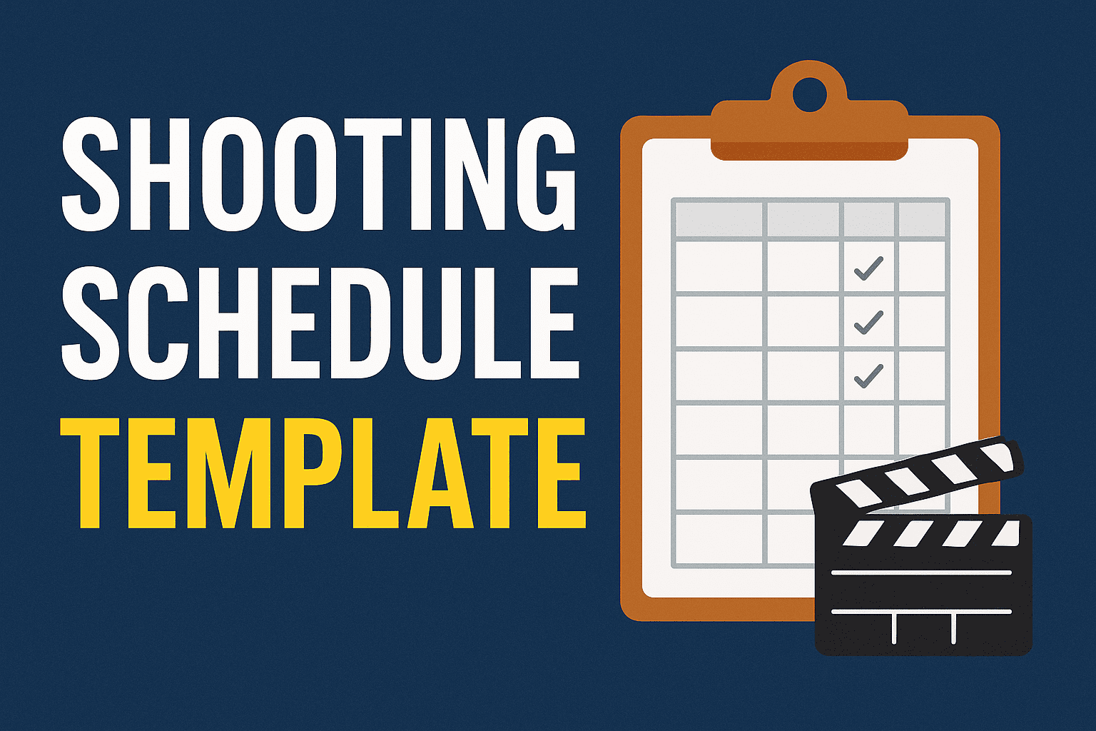 SHOOTING SCHEDULE TEMPLATE