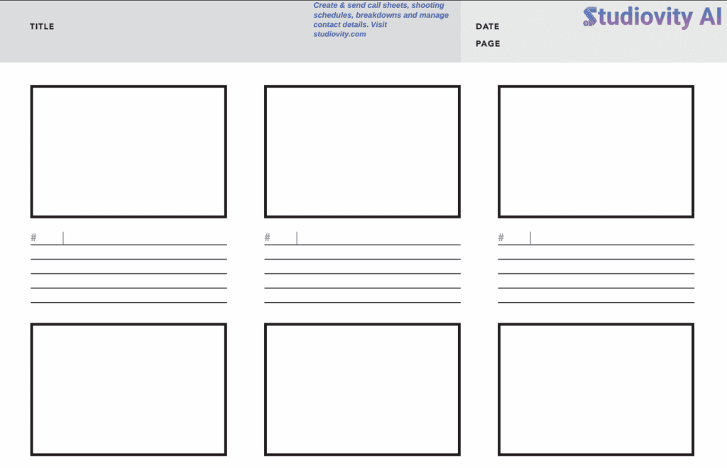 free storyboard template