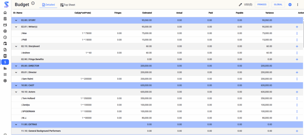 budgeting software studiovity