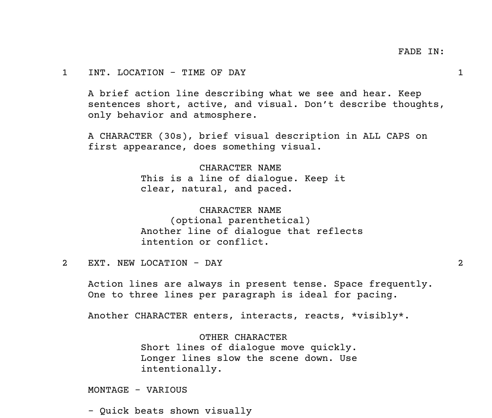 screenplay