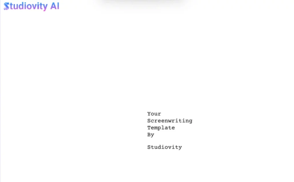 studiovity free screenplay download