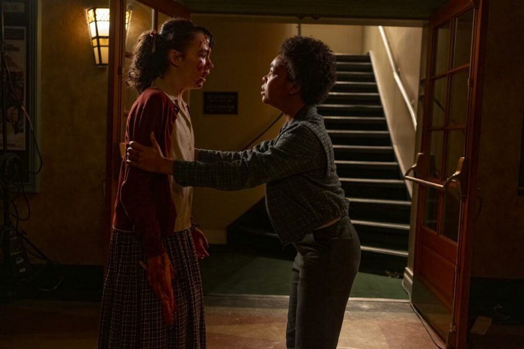 Clara Stack and Amanda Christine in ‘It – Welcome to Derry’