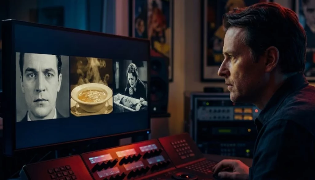 Kuleshov Effect example showing how film editing techniques shape audience emotion