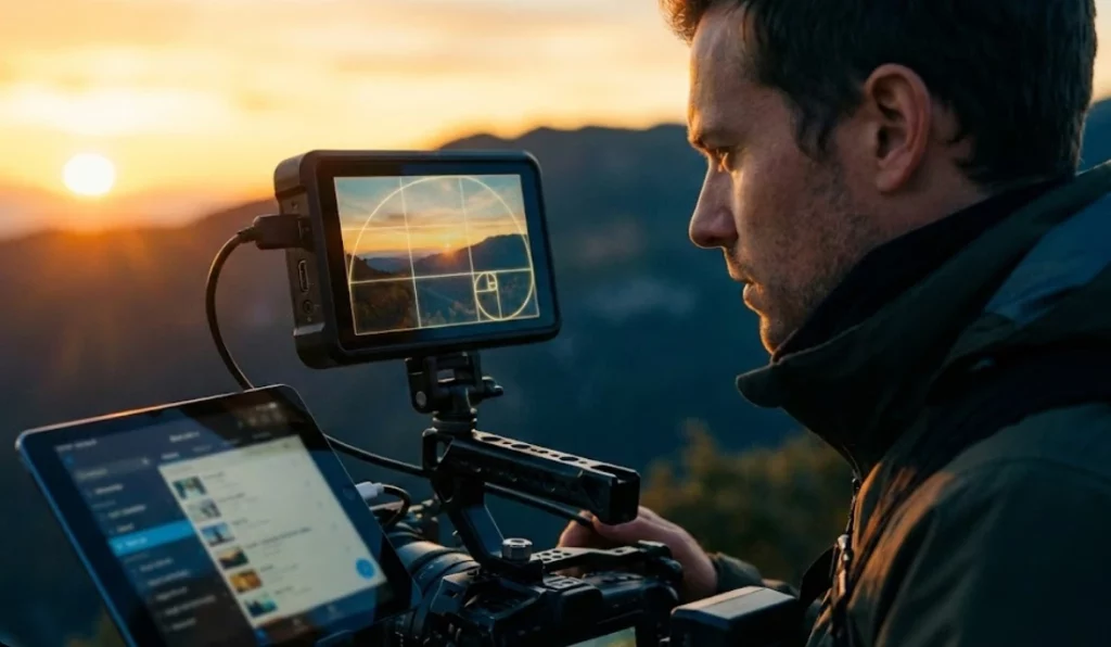 Composition and framing in cinematography techniques for beginners using the rule of thirds