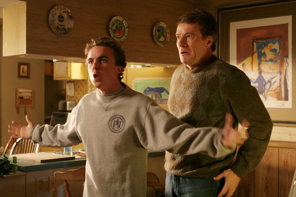 Frankie Muniz and Bryan Cranston in malcolm in the middle