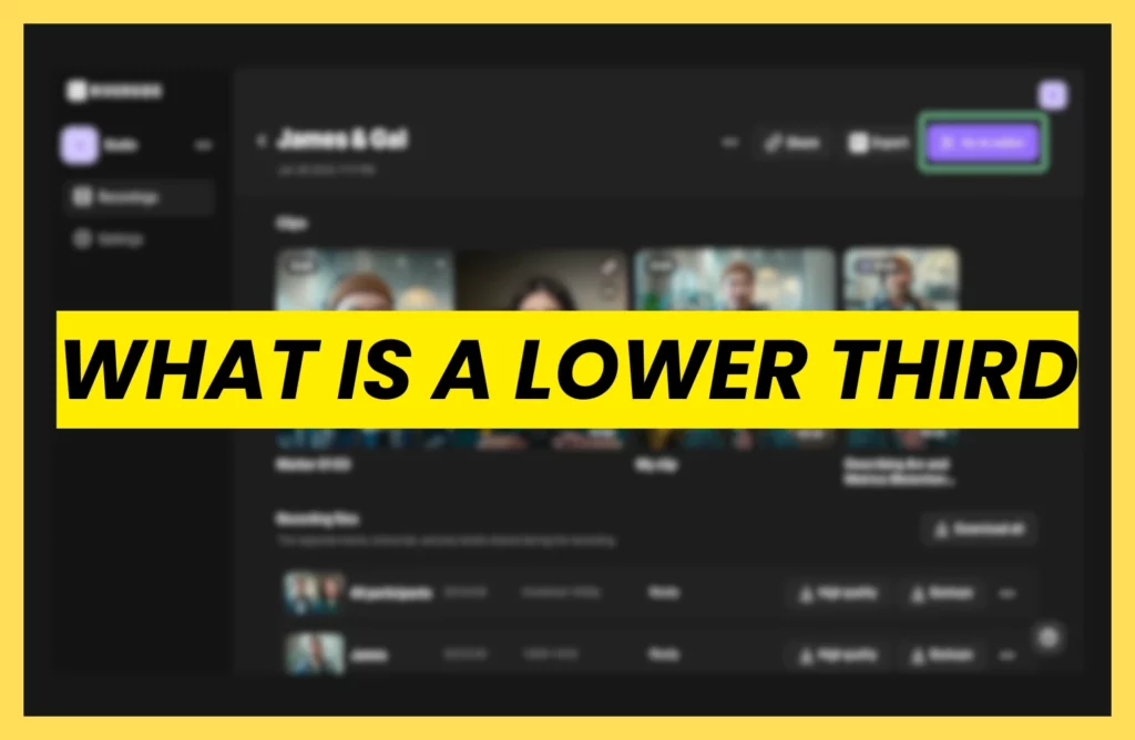What is a lower third graphic example used in video editing and filmmaking