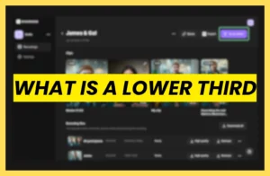What is a lower third graphic example used in video editing and filmmaking