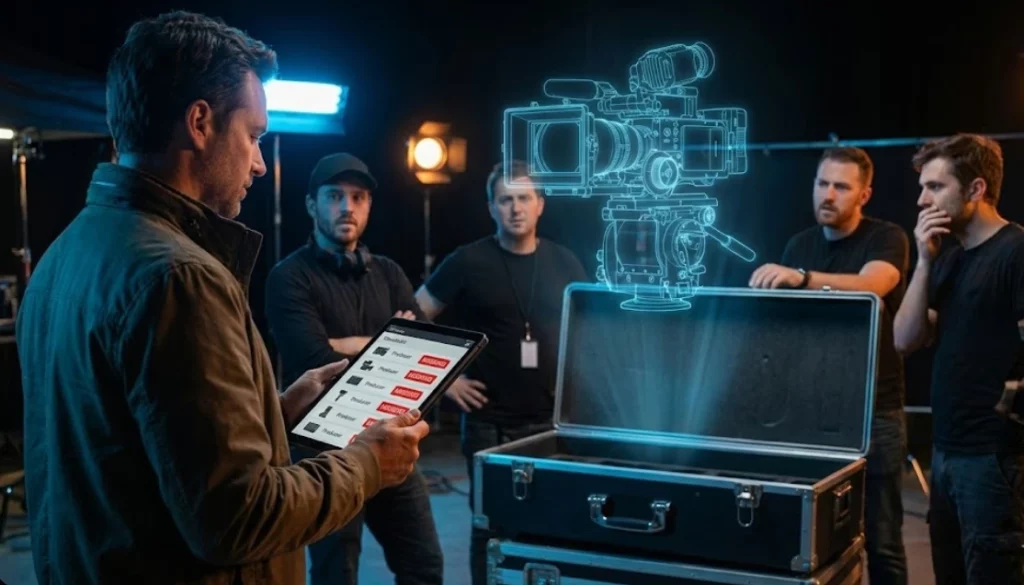 Film crew auditing equipment rentals to stop production fraud and theft