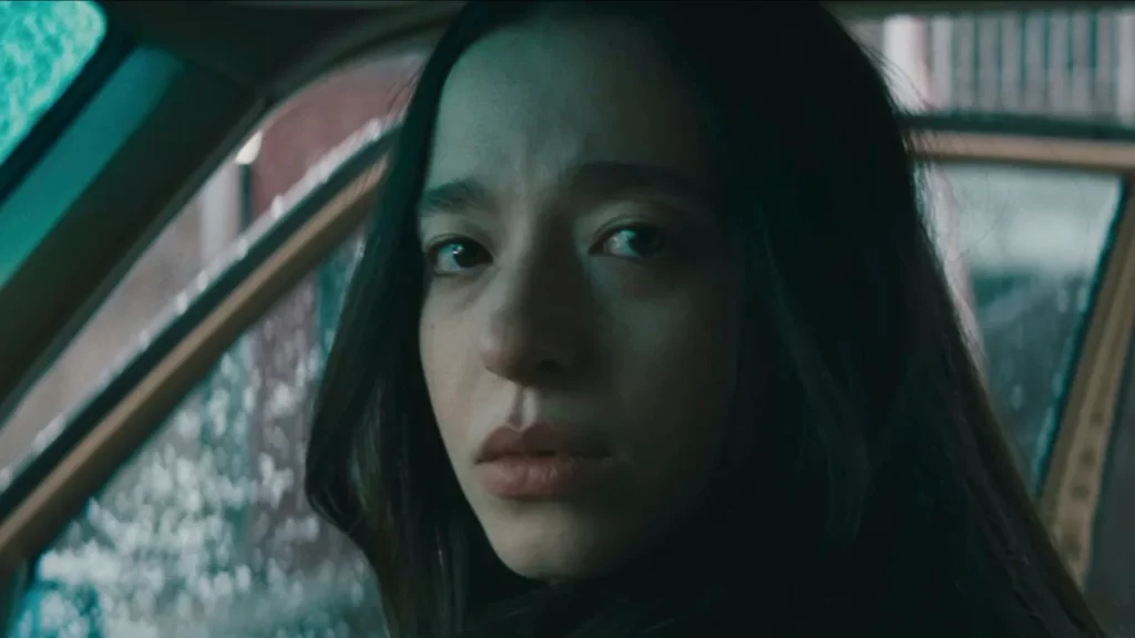 Emotional close-up from Anora 2024 illustrating the film’s intense character study and dramatic tension