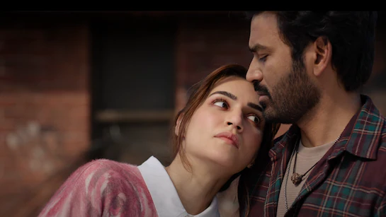 Emotional love scene from Tere Ishq Mein showcasing deep romance and vulnerability between the protagonists