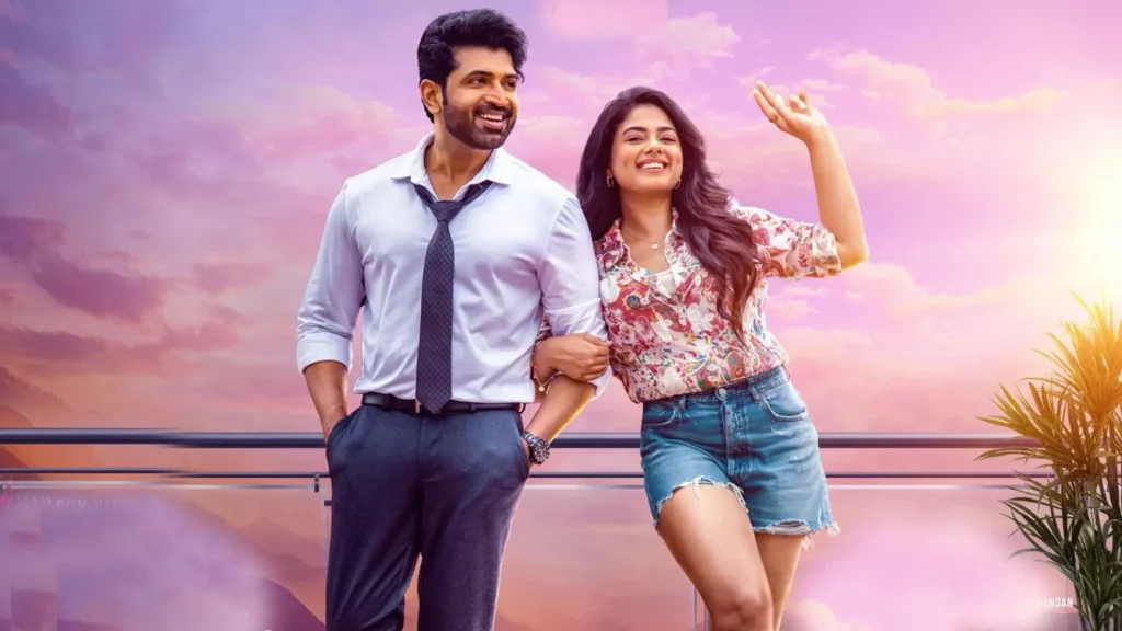 Retta Thala film romantic scene showing lead pair in a light-hearted moment contrasting the action-heavy storyline