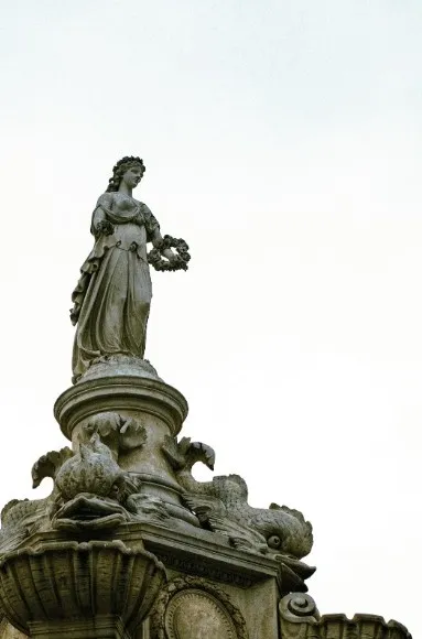 An upward view of a character, making them appear imposing and authoritative.